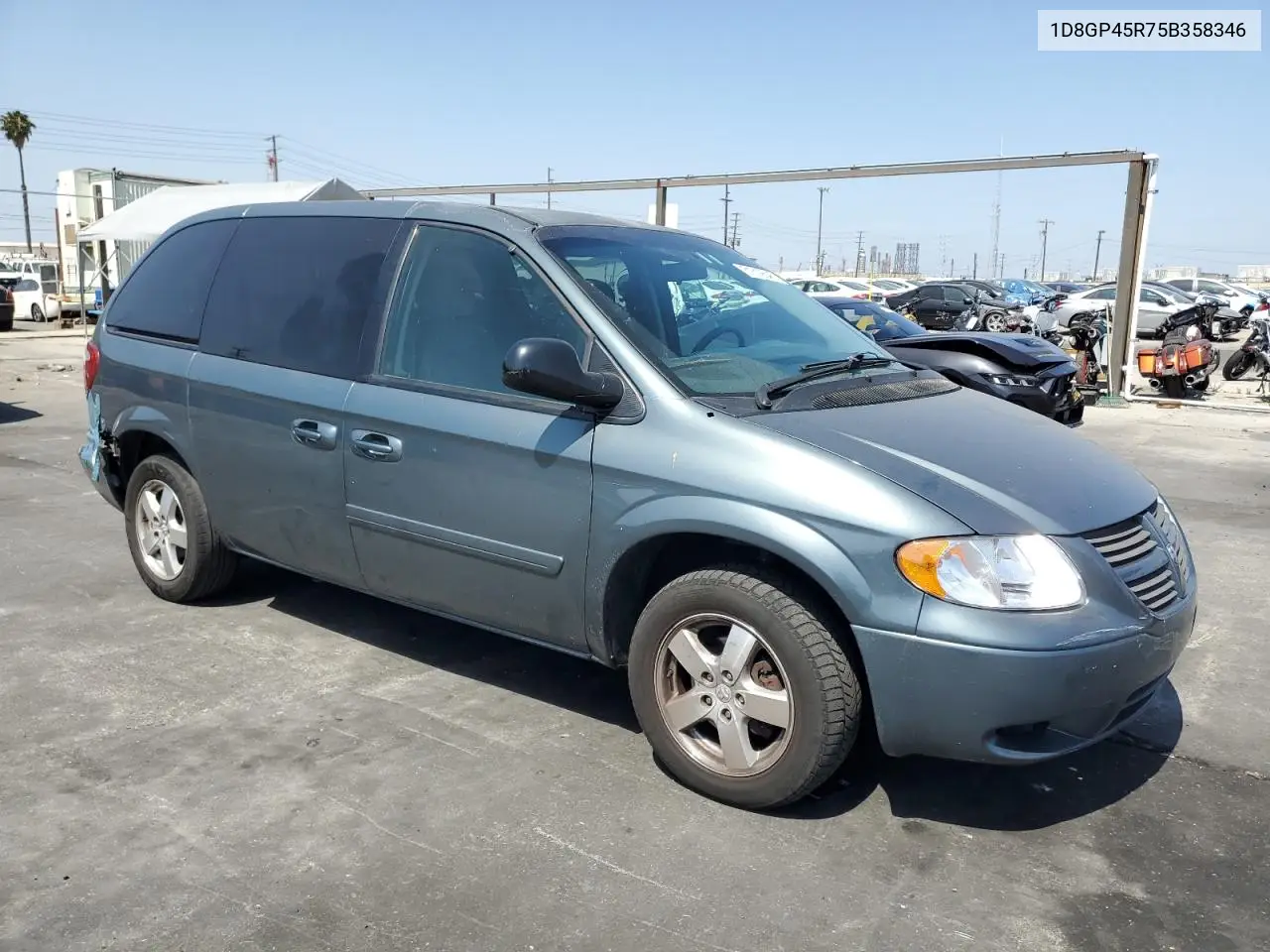 2005 Dodge Caravan Sxt VIN: 1D8GP45R75B358346 Lot: 61619545