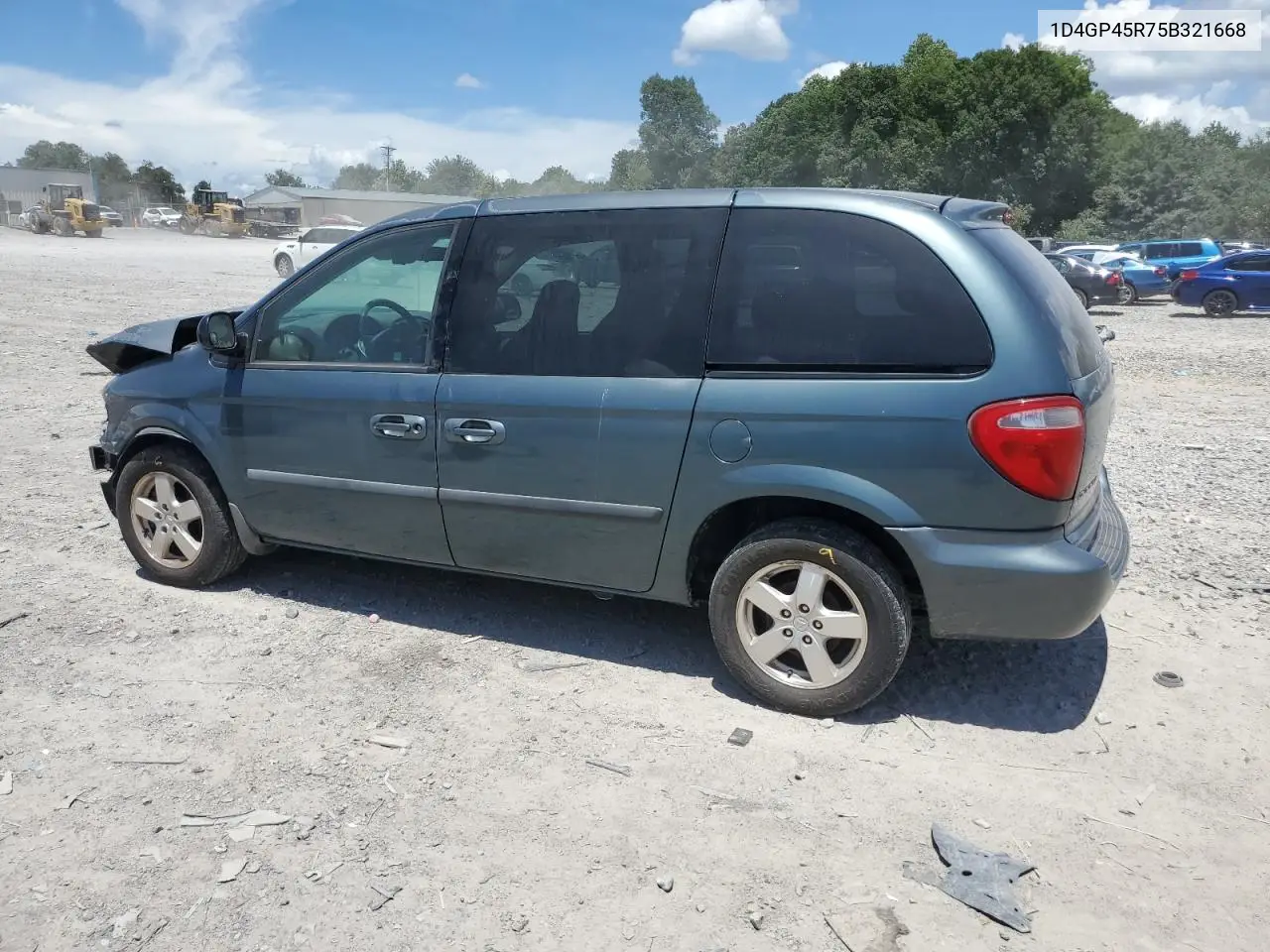 2005 Dodge Caravan Sxt VIN: 1D4GP45R75B321668 Lot: 65255285