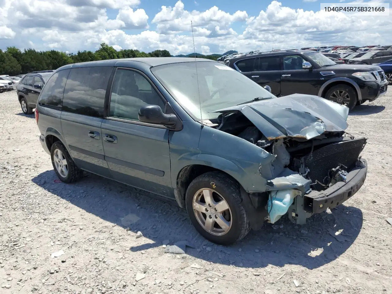 2005 Dodge Caravan Sxt VIN: 1D4GP45R75B321668 Lot: 65255285