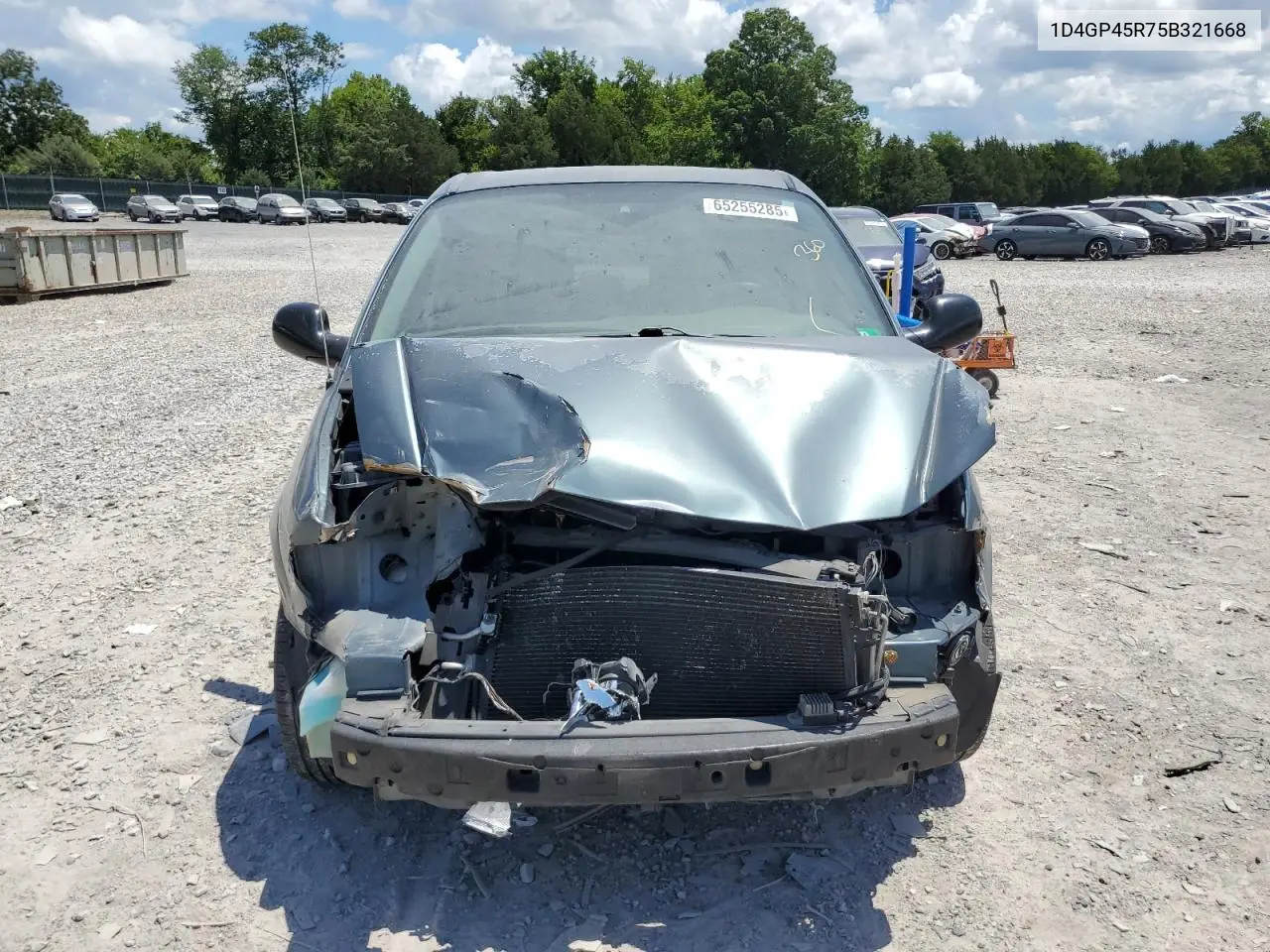 2005 Dodge Caravan Sxt VIN: 1D4GP45R75B321668 Lot: 65255285