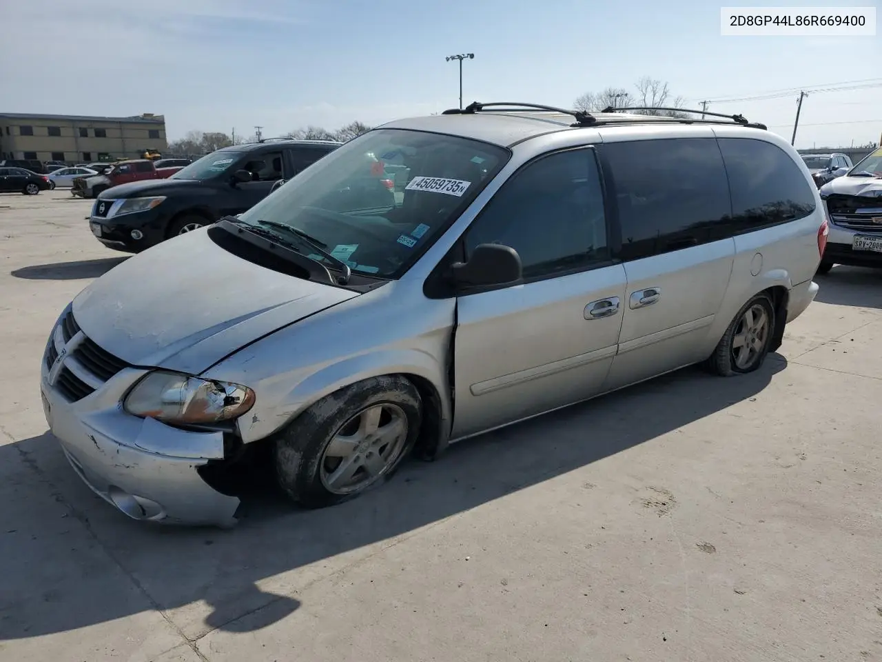 2006 Dodge Grand Caravan Sxt VIN: 2D8GP44L86R669400 Lot: 45059735
