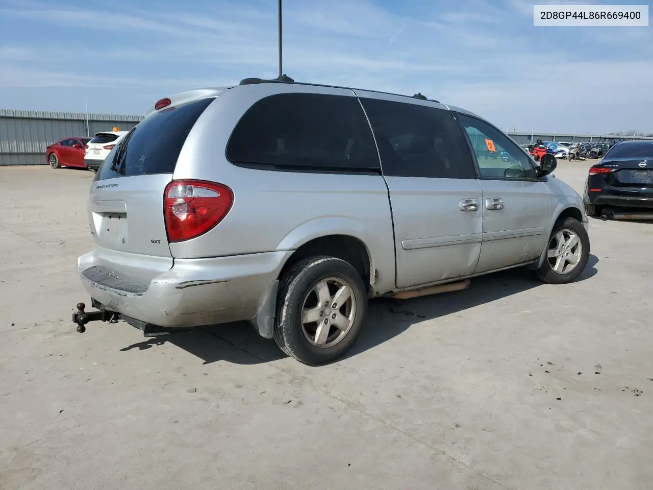 2006 Dodge Grand Caravan Sxt VIN: 2D8GP44L86R669400 Lot: 45059735