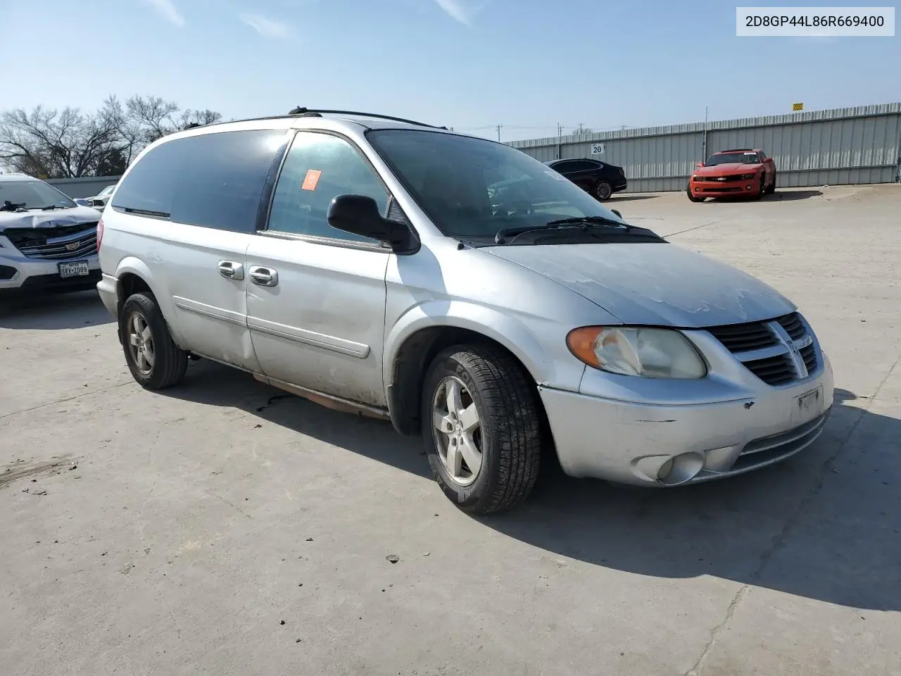 2006 Dodge Grand Caravan Sxt VIN: 2D8GP44L86R669400 Lot: 45059735