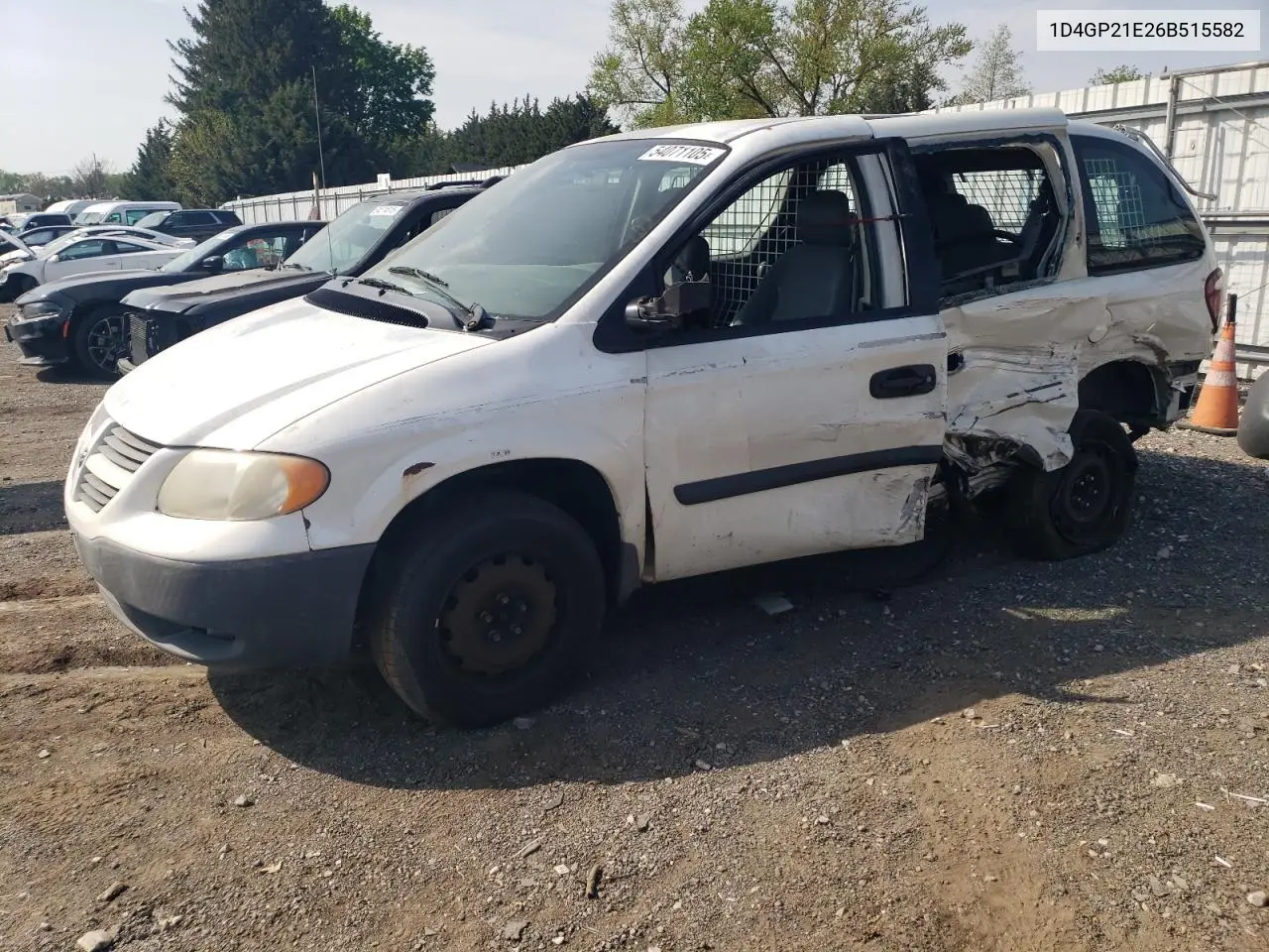 2006 Dodge Caravan C/V VIN: 1D4GP21E26B515582 Lot: 54071105