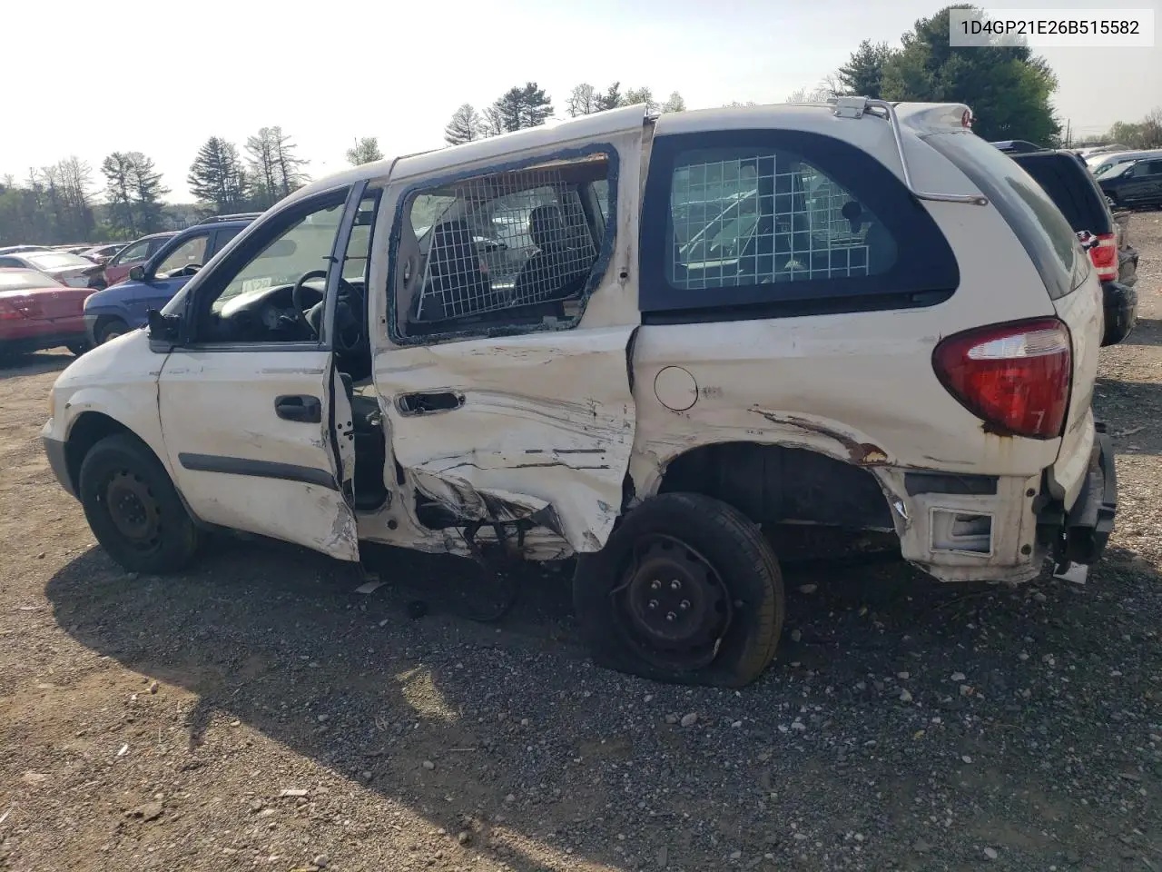 2006 Dodge Caravan C/V VIN: 1D4GP21E26B515582 Lot: 54071105