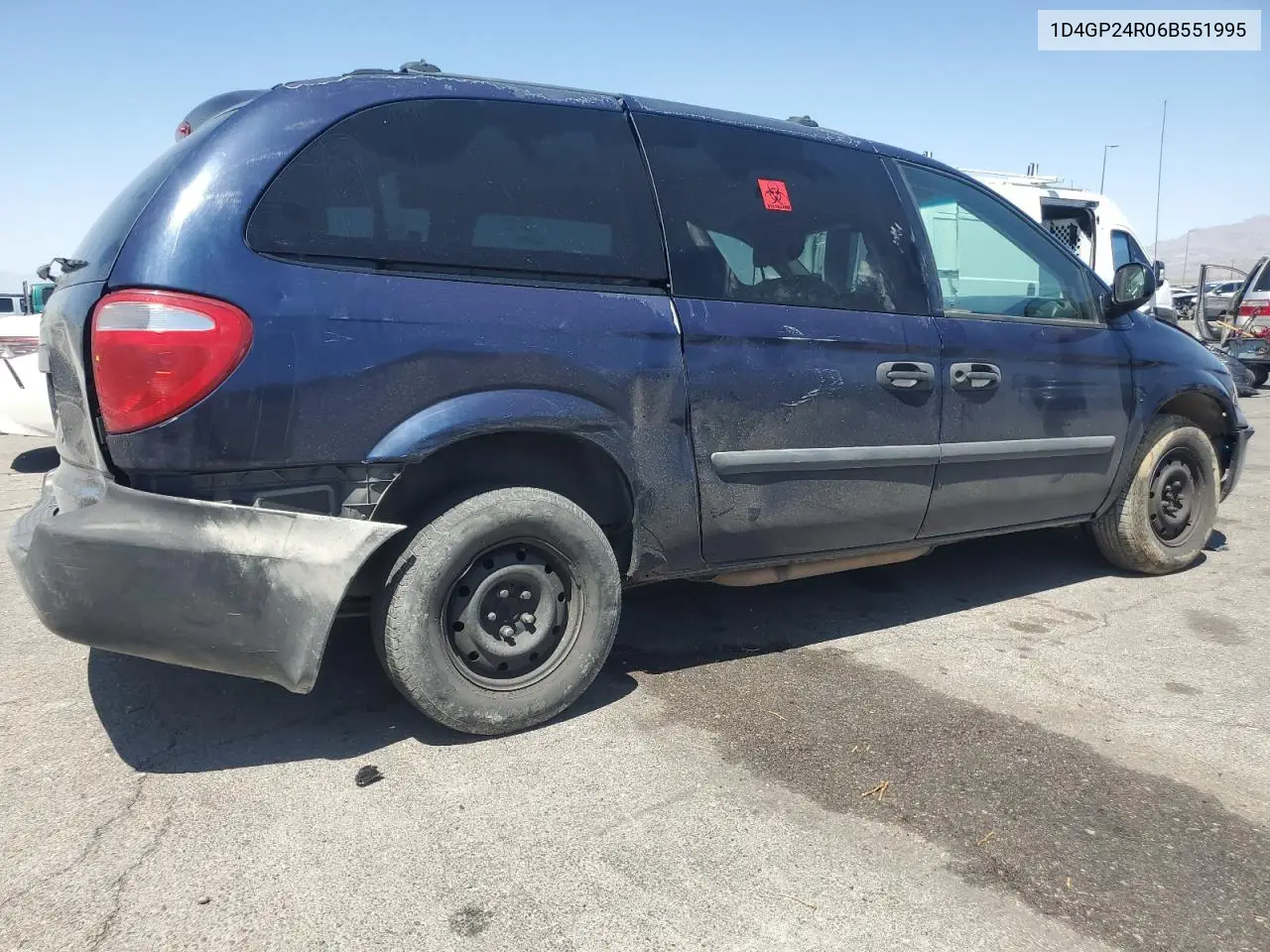 2006 Dodge Grand Caravan Se VIN: 1D4GP24R06B551995 Lot: 61457435