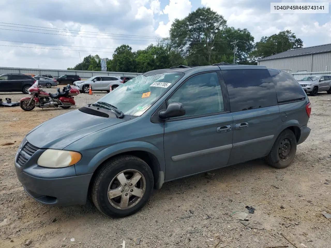 2006 Dodge Caravan Sxt VIN: 1D4GP45R46B743141 Lot: 61961705
