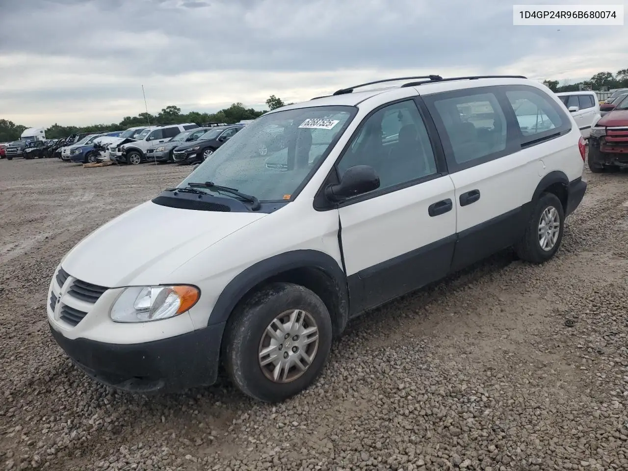 2006 Dodge Grand Caravan Se VIN: 1D4GP24R96B680074 Lot: 62687525