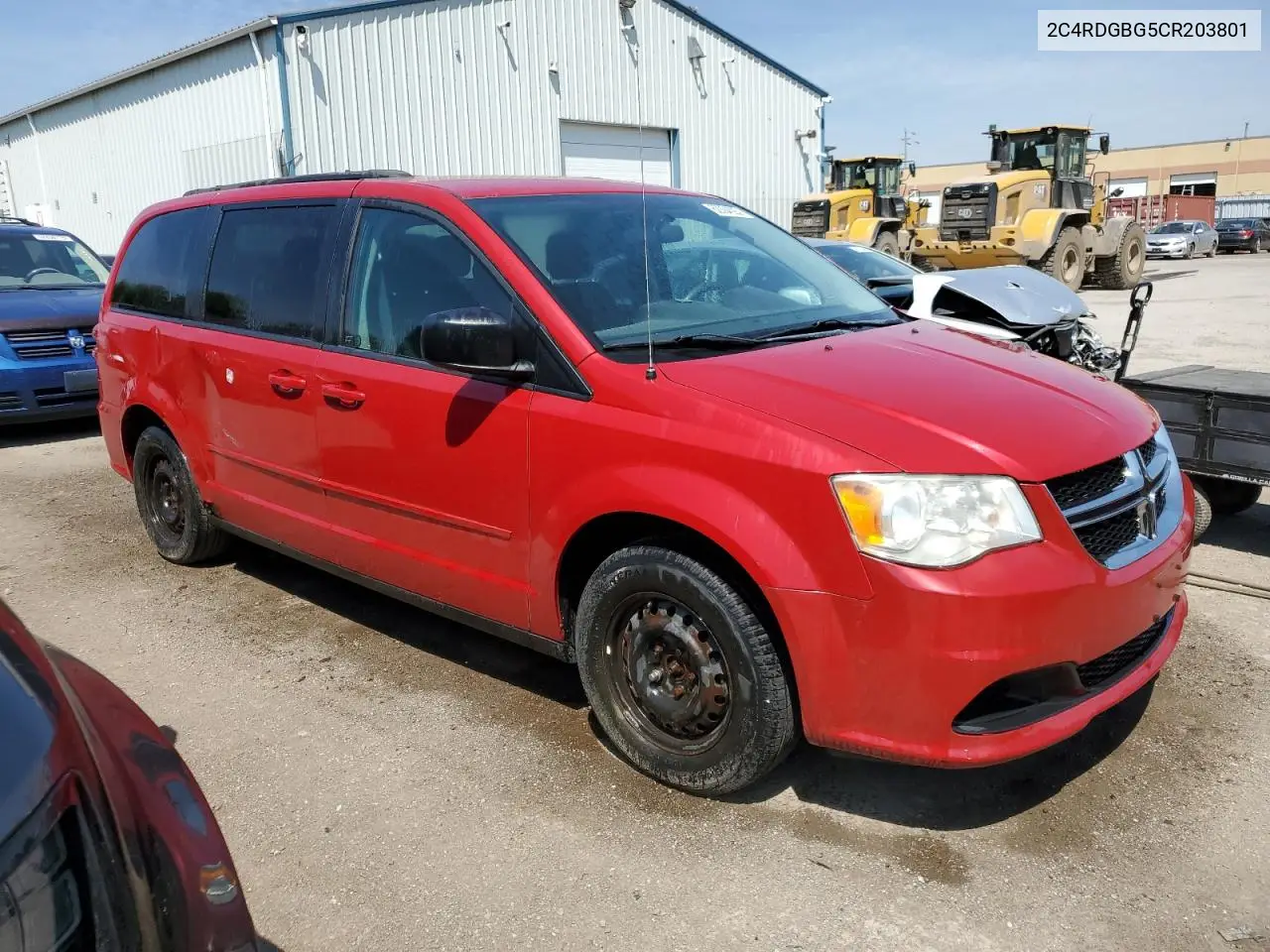 2012 Dodge Grand Caravan Se VIN: 2C4RDGBG5CR203801 Lot: 62064025