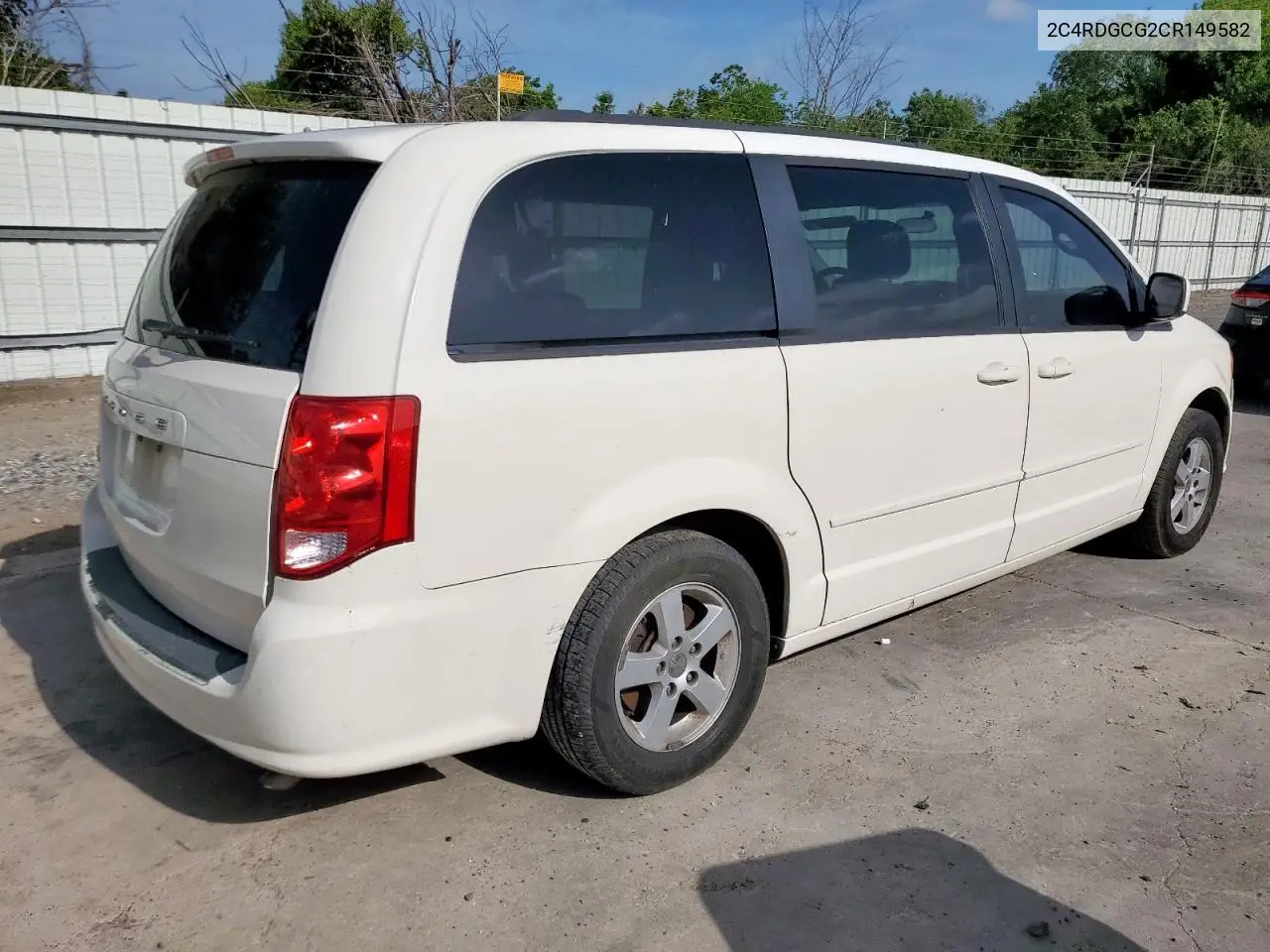 2012 Dodge Grand Caravan Sxt VIN: 2C4RDGCG2CR149582 Lot: 62473465