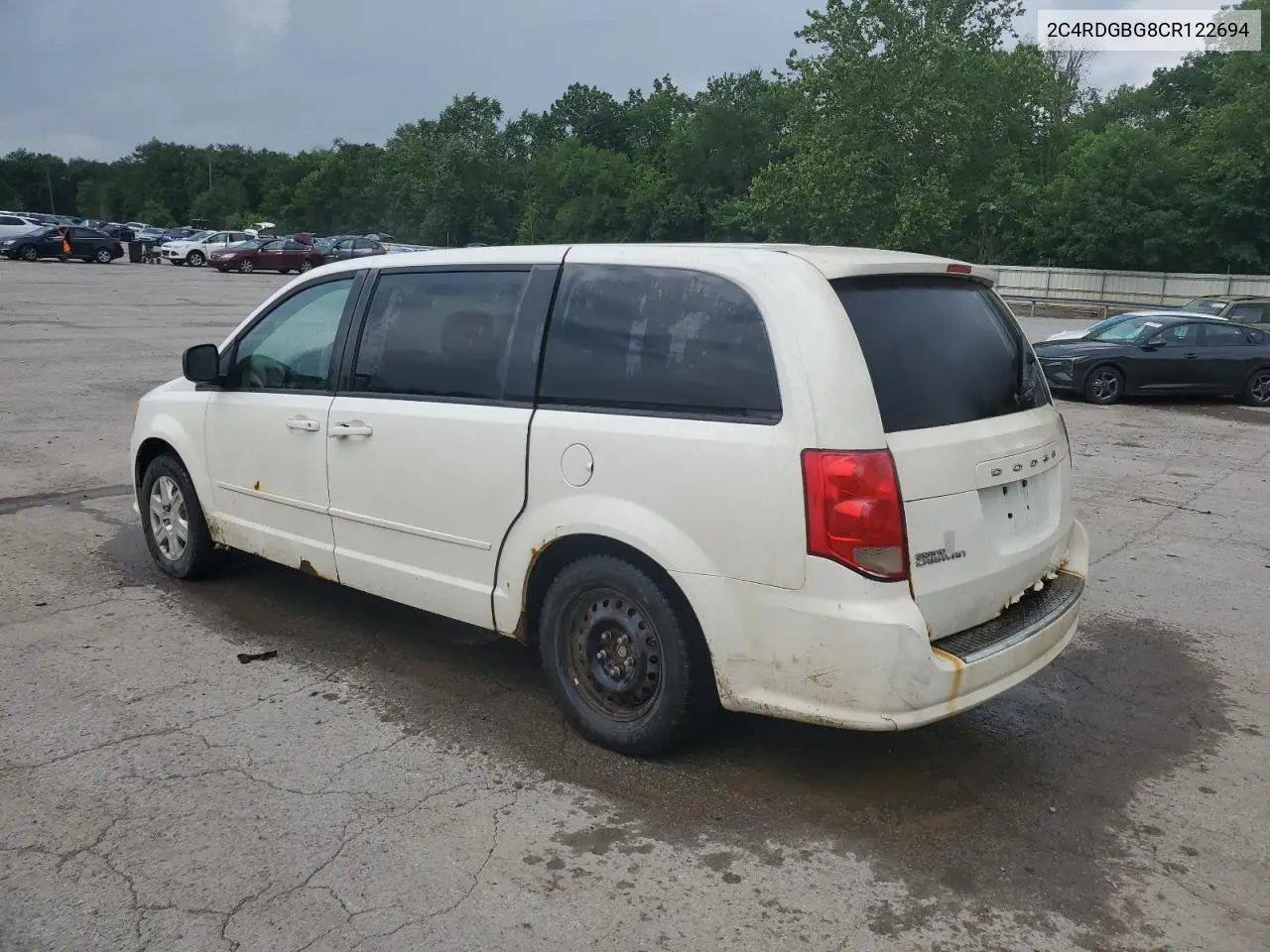 2012 Dodge Grand Caravan Se VIN: 2C4RDGBG8CR122694 Lot: 62483175