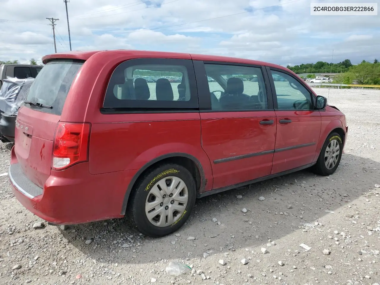 2014 Dodge Grand Caravan Se VIN: 2C4RDGBG3ER222866 Lot: 56693815