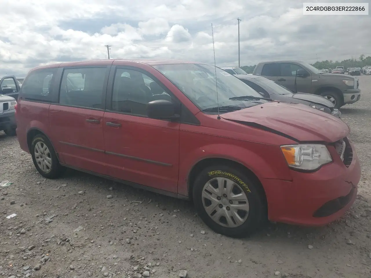 2014 Dodge Grand Caravan Se VIN: 2C4RDGBG3ER222866 Lot: 56693815