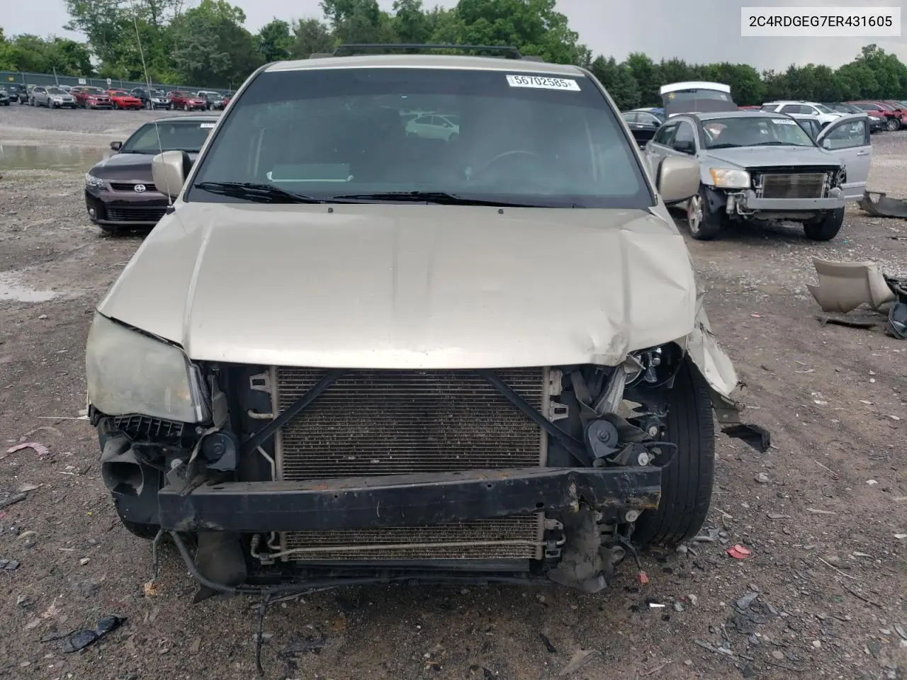 2014 Dodge Grand Caravan R/T VIN: 2C4RDGEG7ER431605 Lot: 56702585