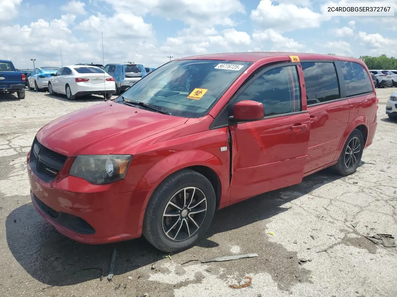2014 Dodge Grand Caravan Se VIN: 2C4RDGBG5ER372767 Lot: 56776725