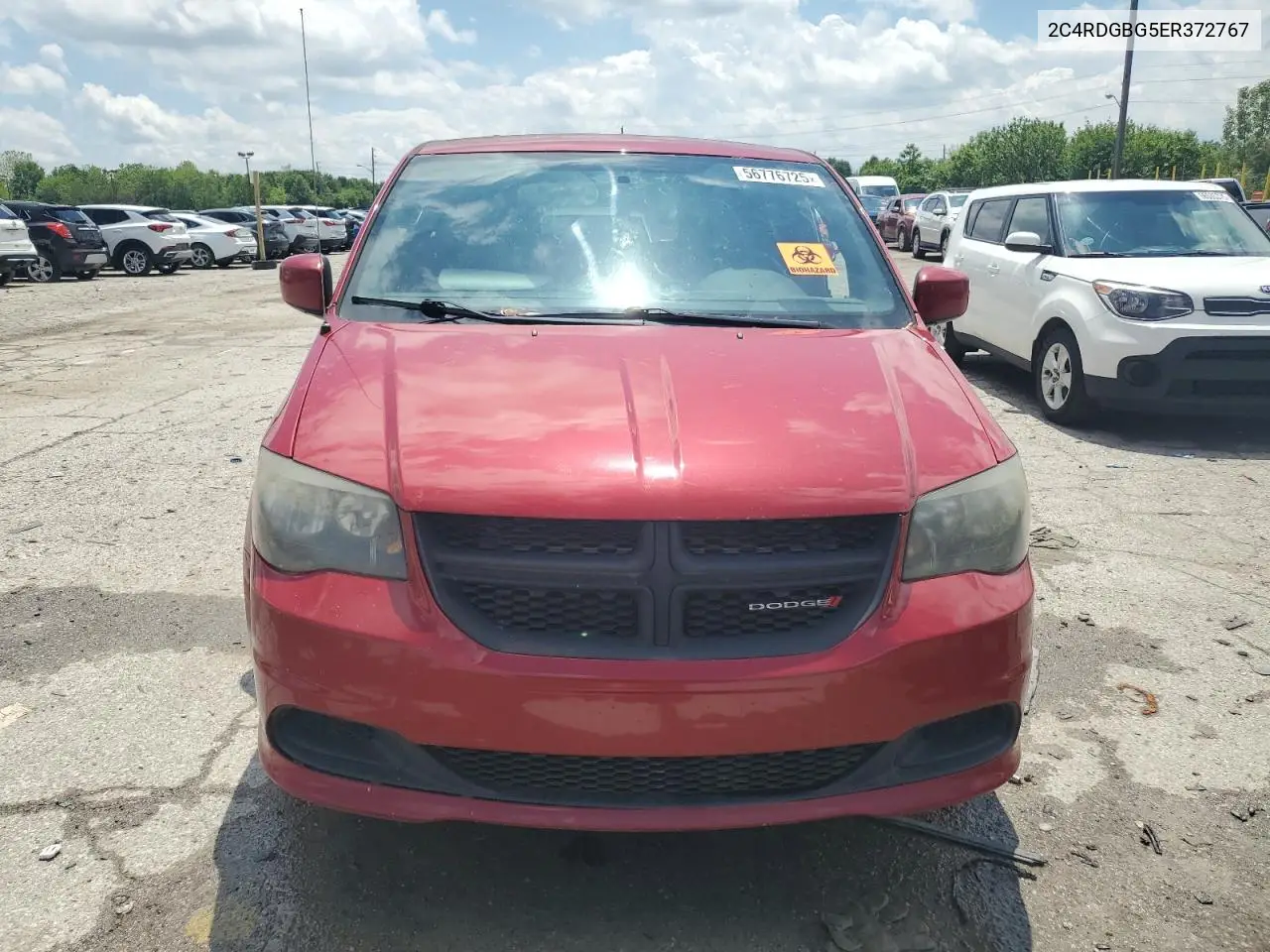 2014 Dodge Grand Caravan Se VIN: 2C4RDGBG5ER372767 Lot: 56776725