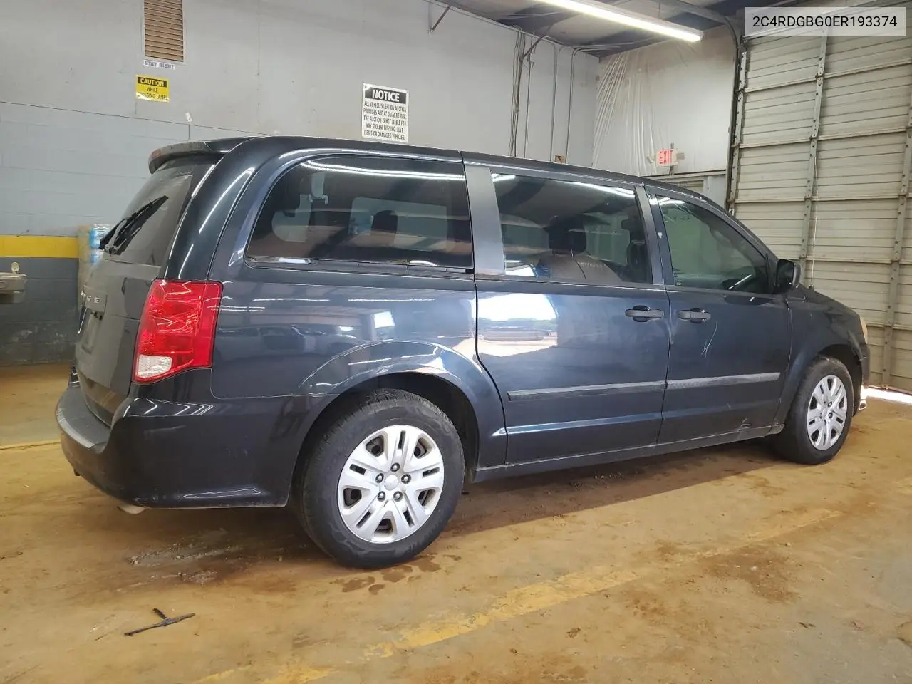 2014 Dodge Grand Caravan Se VIN: 2C4RDGBG0ER193374 Lot: 56789655