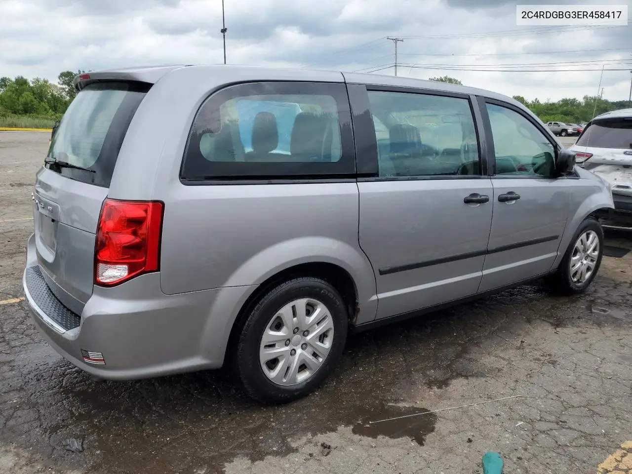 2014 Dodge Grand Caravan Se VIN: 2C4RDGBG3ER458417 Lot: 62341245