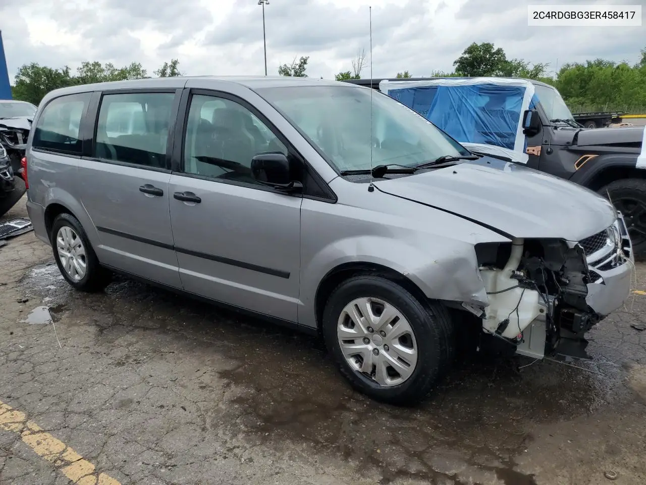 2014 Dodge Grand Caravan Se VIN: 2C4RDGBG3ER458417 Lot: 62341245