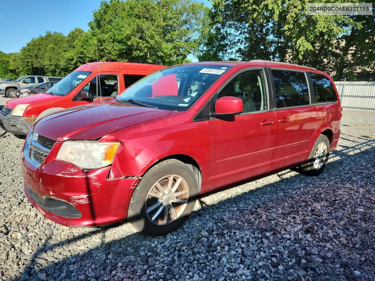 2014 Dodge Grand Caravan Sxt VIN: 2C4RDGCG6ER321115 Lot: 62841755