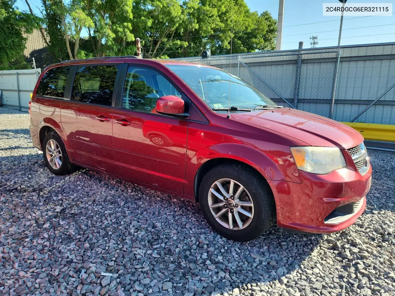 2014 Dodge Grand Caravan Sxt VIN: 2C4RDGCG6ER321115 Lot: 62841755