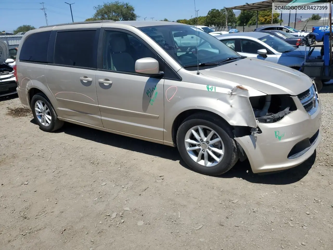 2014 Dodge Grand Caravan Sxt VIN: 2C4RDGCG6ER427399 Lot: 62950895
