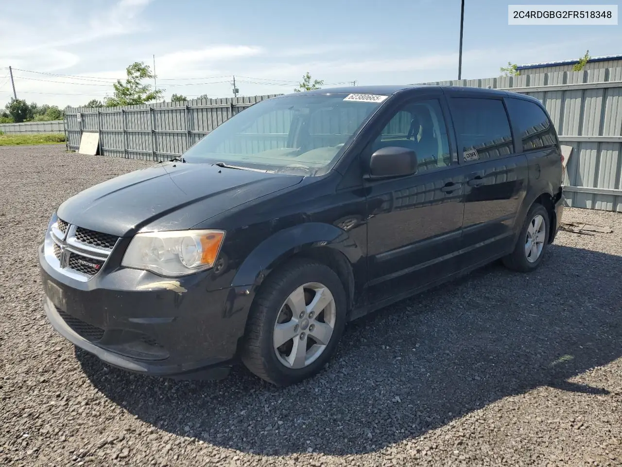 2015 Dodge Grand Caravan Se VIN: 2C4RDGBG2FR518348 Lot: 62380665