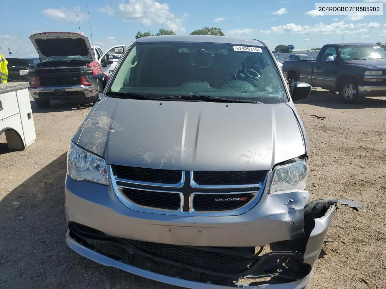 2015 Dodge Grand Caravan Se VIN: 2C4RDGBG7FR585902 Lot: 62406345