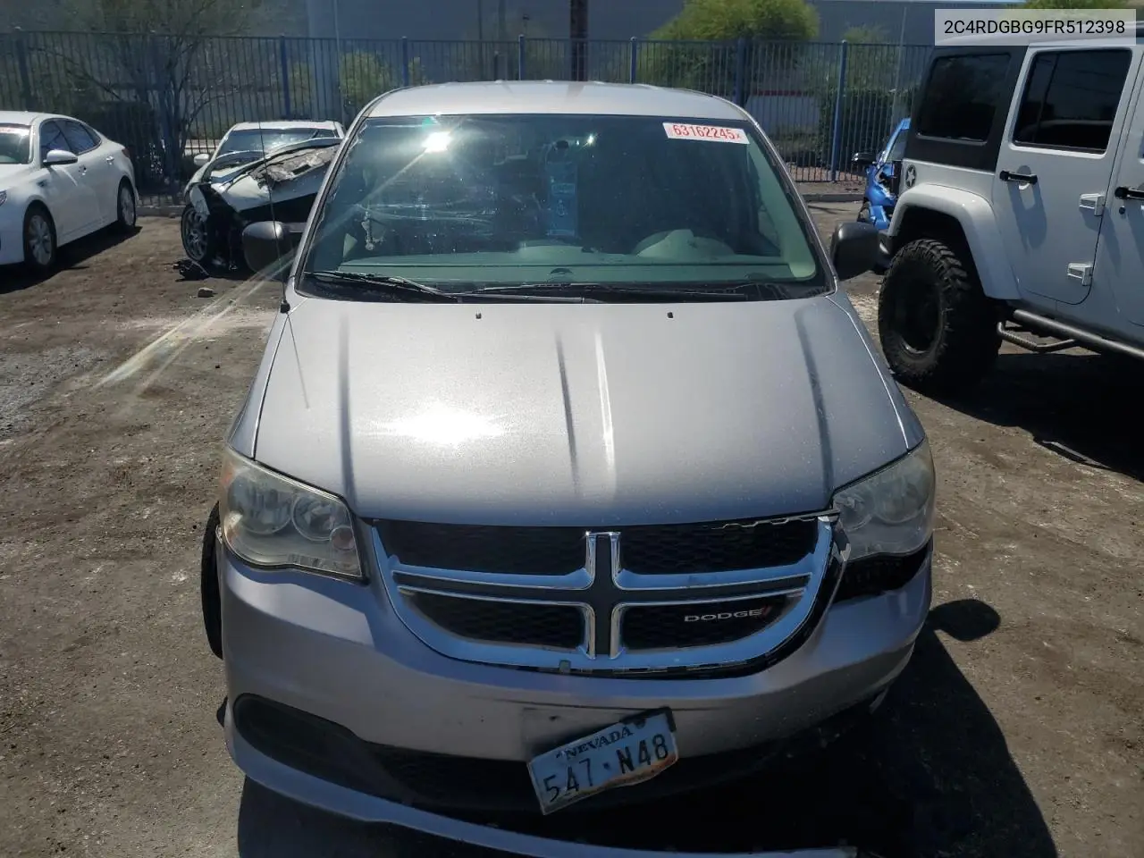 2015 Dodge Grand Caravan Se VIN: 2C4RDGBG9FR512398 Lot: 63162245