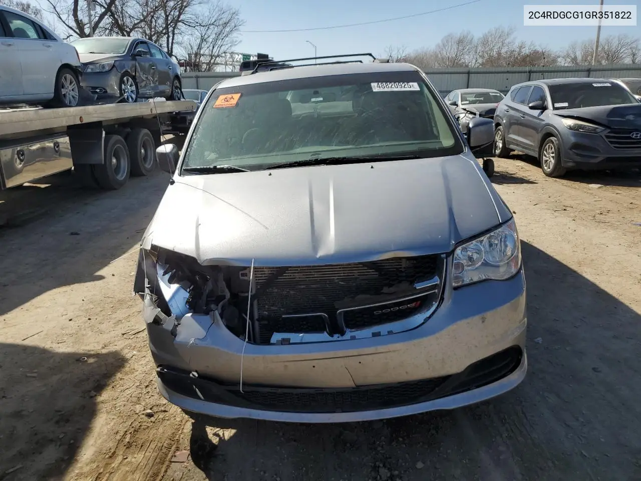 2016 Dodge Grand Caravan Sxt VIN: 2C4RDGCG1GR351822 Lot: 48820925