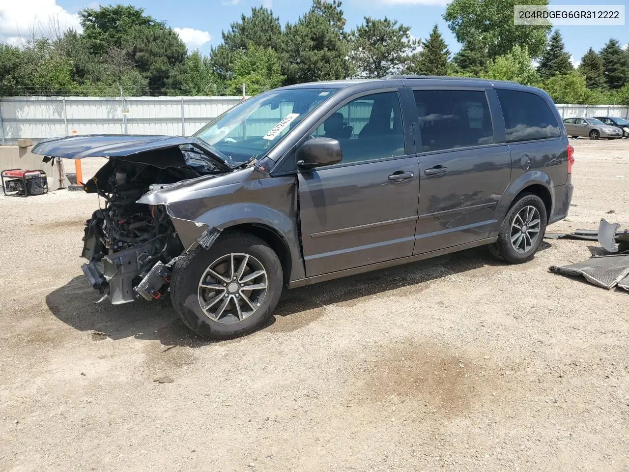 2016 Dodge Grand Caravan R/T VIN: 2C4RDGEG6GR312222 Lot: 61672405