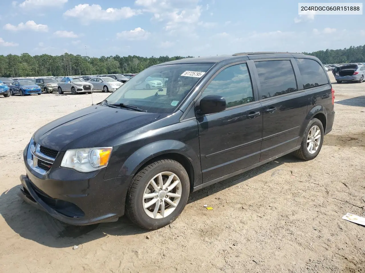 2016 Dodge Grand Caravan Sxt VIN: 2C4RDGCG6GR151888 Lot: 61725795