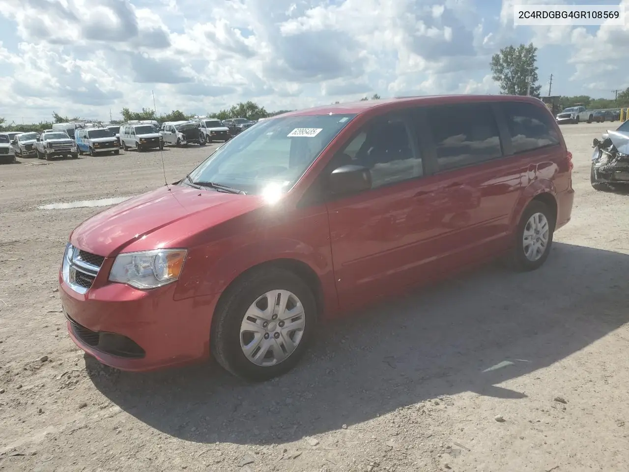 2016 Dodge Grand Caravan Se VIN: 2C4RDGBG4GR108569 Lot: 62995485