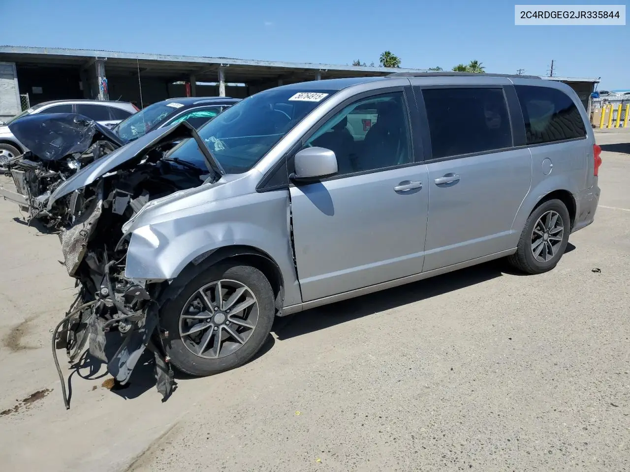 2018 Dodge Grand Caravan Gt VIN: 2C4RDGEG2JR335844 Lot: 56764915