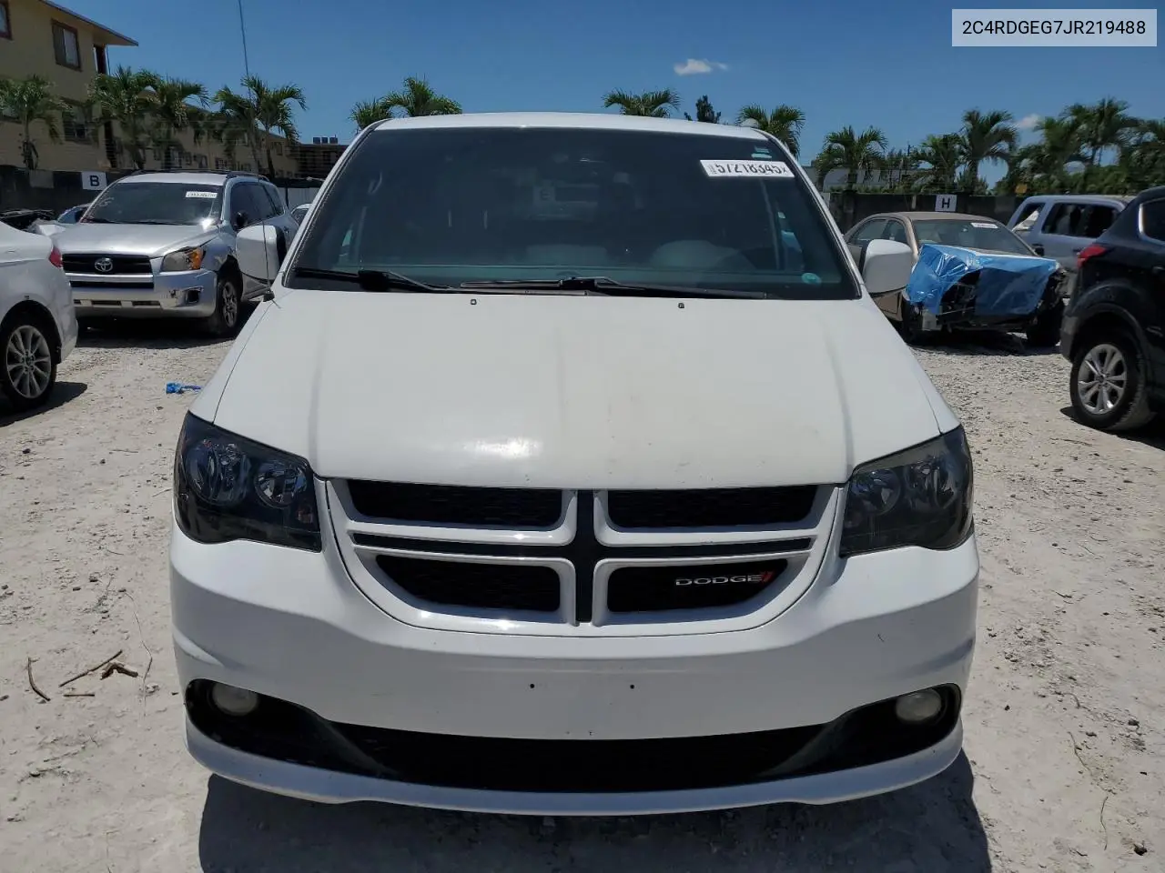2018 Dodge Grand Caravan Gt VIN: 2C4RDGEG7JR219488 Lot: 57218345