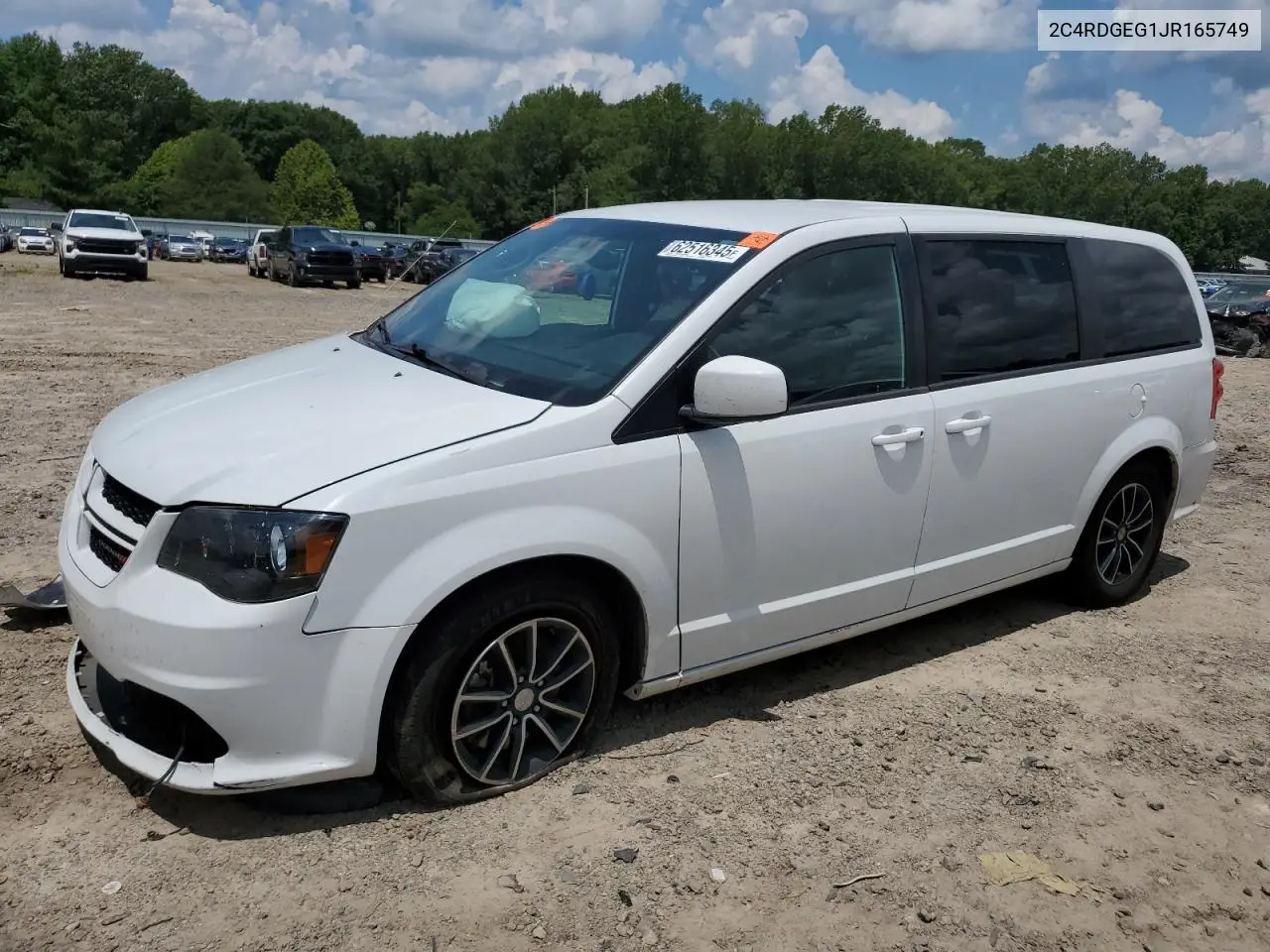 2018 Dodge Grand Caravan Gt VIN: 2C4RDGEG1JR165749 Lot: 62516345