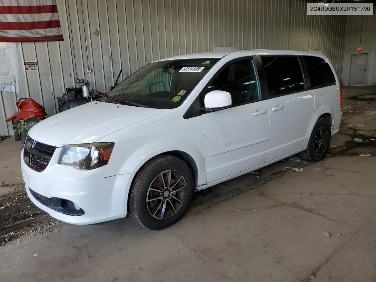 2018 Dodge Grand Caravan Se VIN: 2C4RDGBGXJR151790 Lot: 62664805