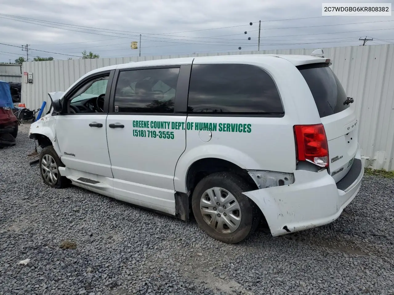 2019 Dodge Grand Caravan Se VIN: 2C7WDGBG6KR808382 Lot: 57055715