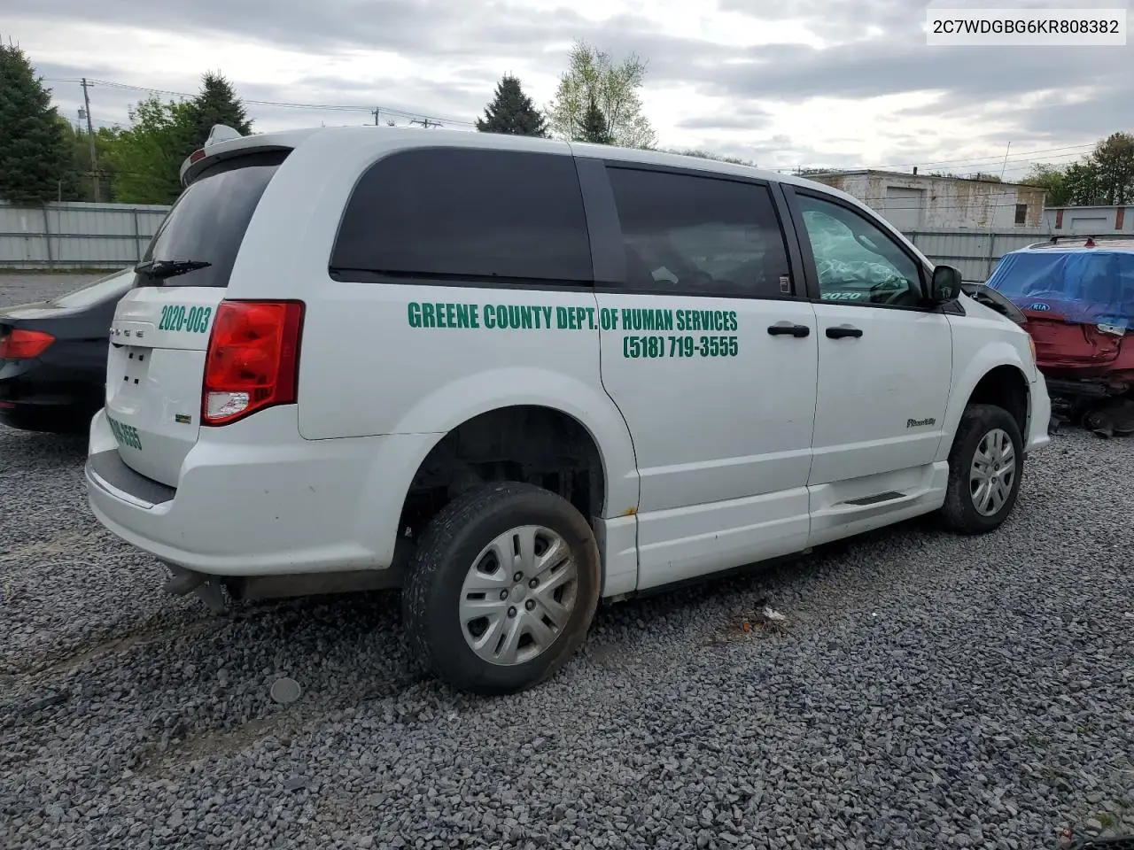 2019 Dodge Grand Caravan Se VIN: 2C7WDGBG6KR808382 Lot: 57055715