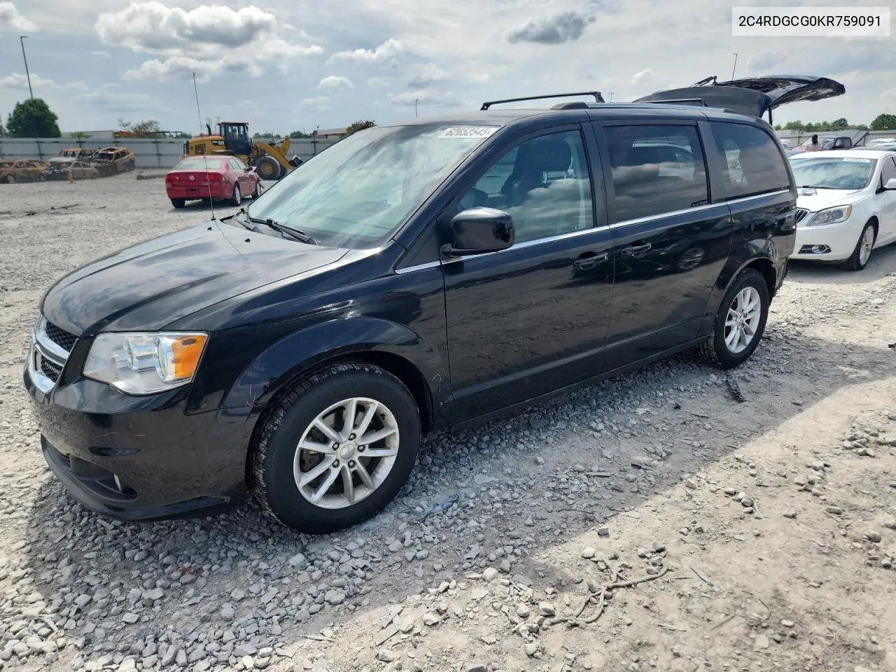 2019 Dodge Grand Caravan Sxt VIN: 2C4RDGCG0KR759091 Lot: 62652545
