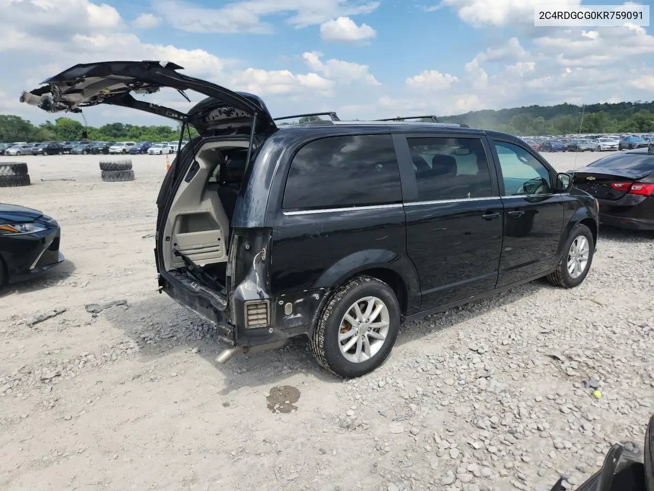 2019 Dodge Grand Caravan Sxt VIN: 2C4RDGCG0KR759091 Lot: 62652545