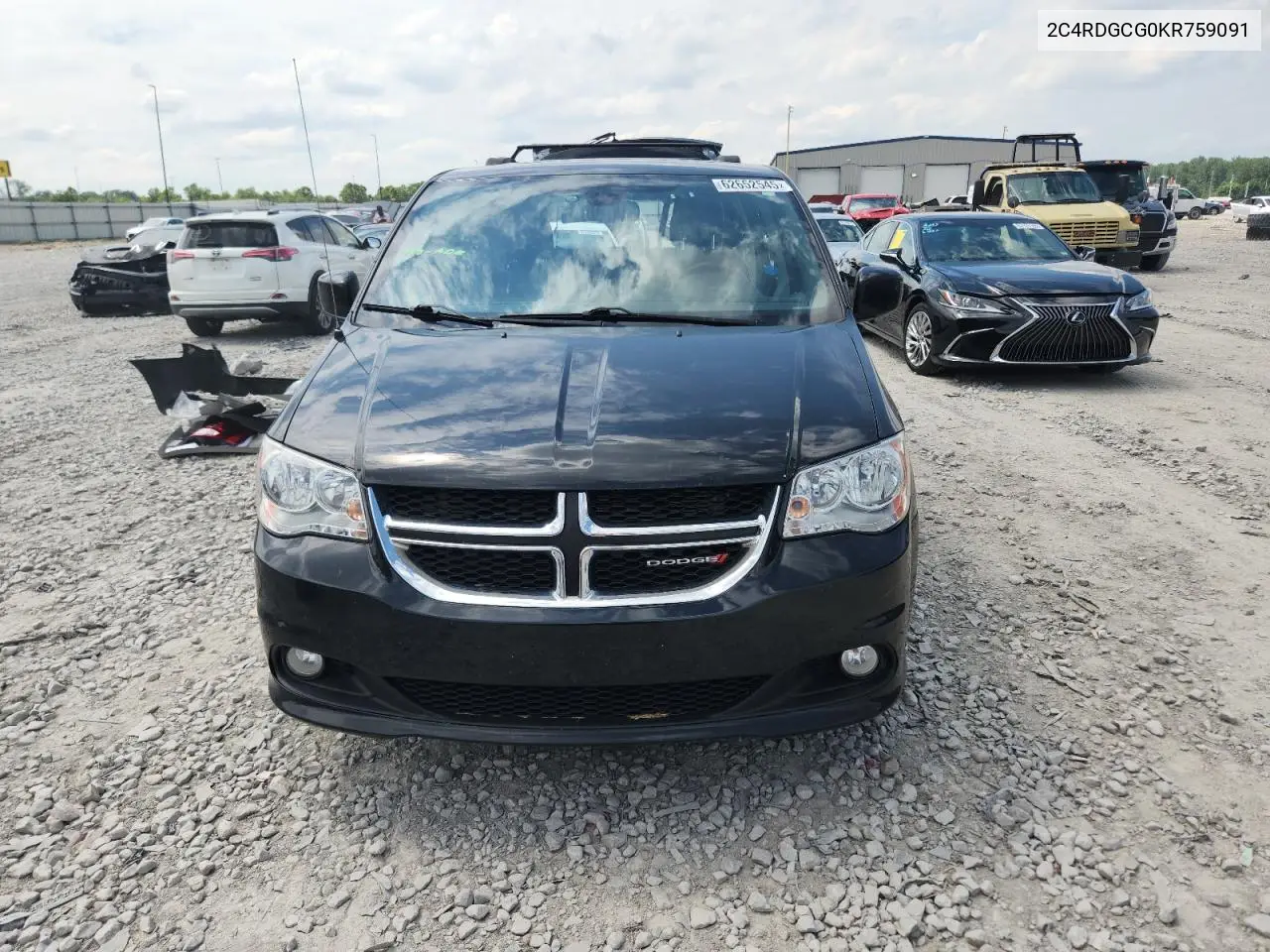 2019 Dodge Grand Caravan Sxt VIN: 2C4RDGCG0KR759091 Lot: 62652545