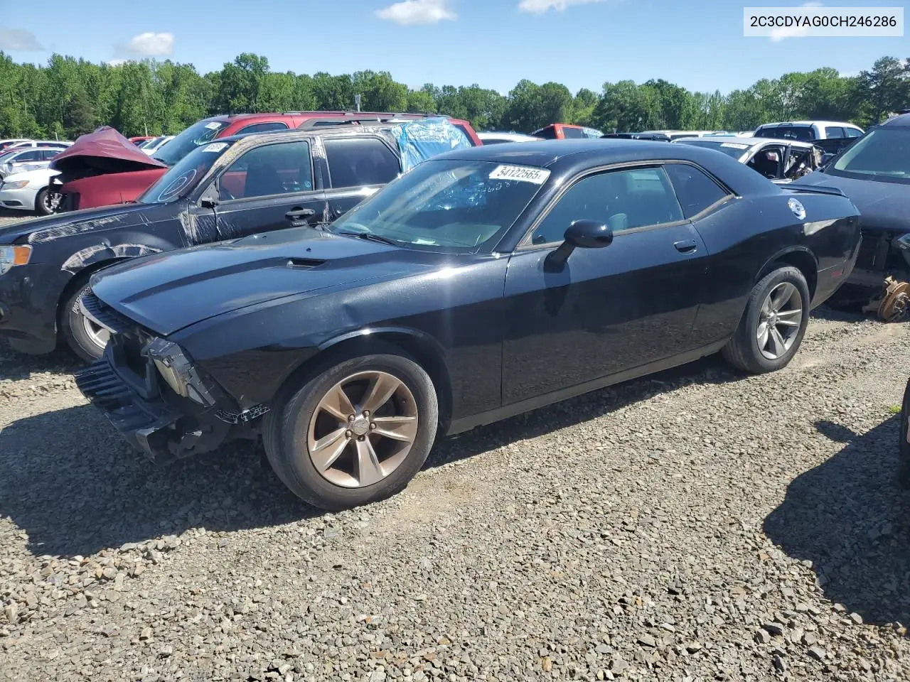 2012 Dodge Challenger Sxt VIN: 2C3CDYAG0CH246286 Lot: 54122565