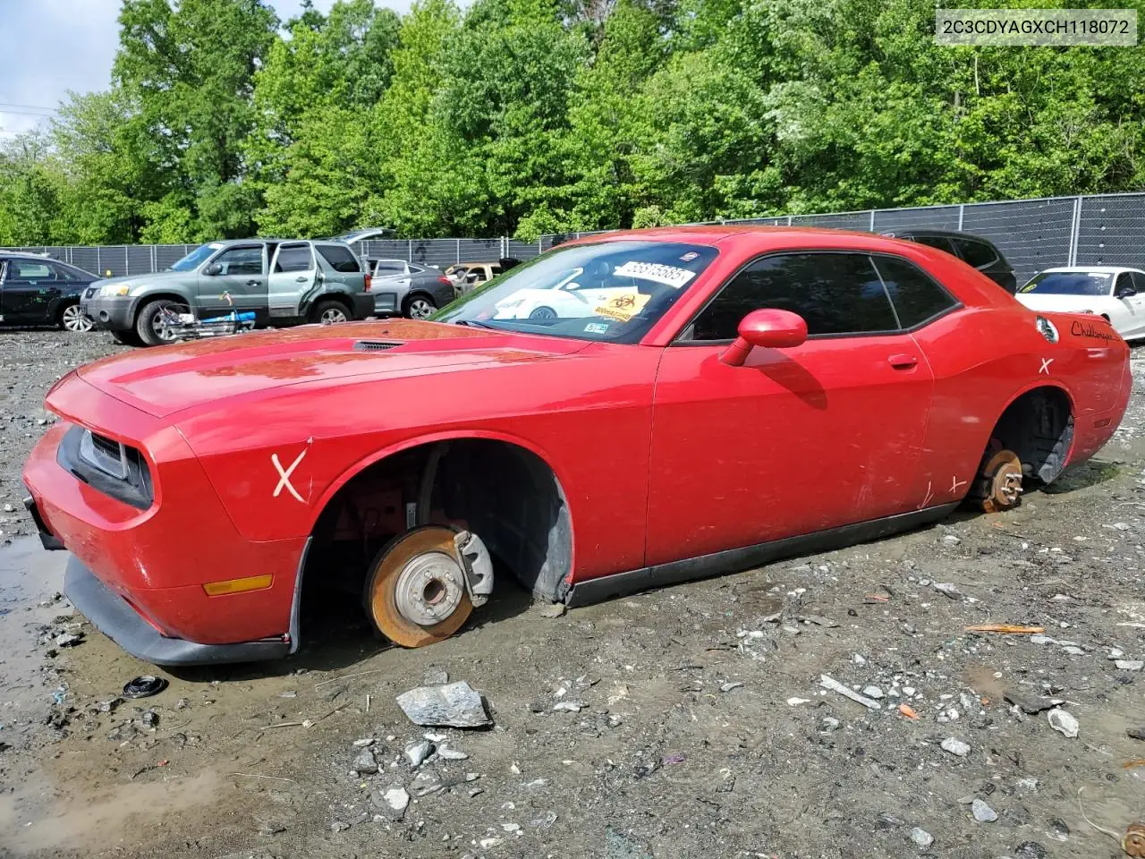 2012 Dodge Challenger Sxt VIN: 2C3CDYAGXCH118072 Lot: 55815585