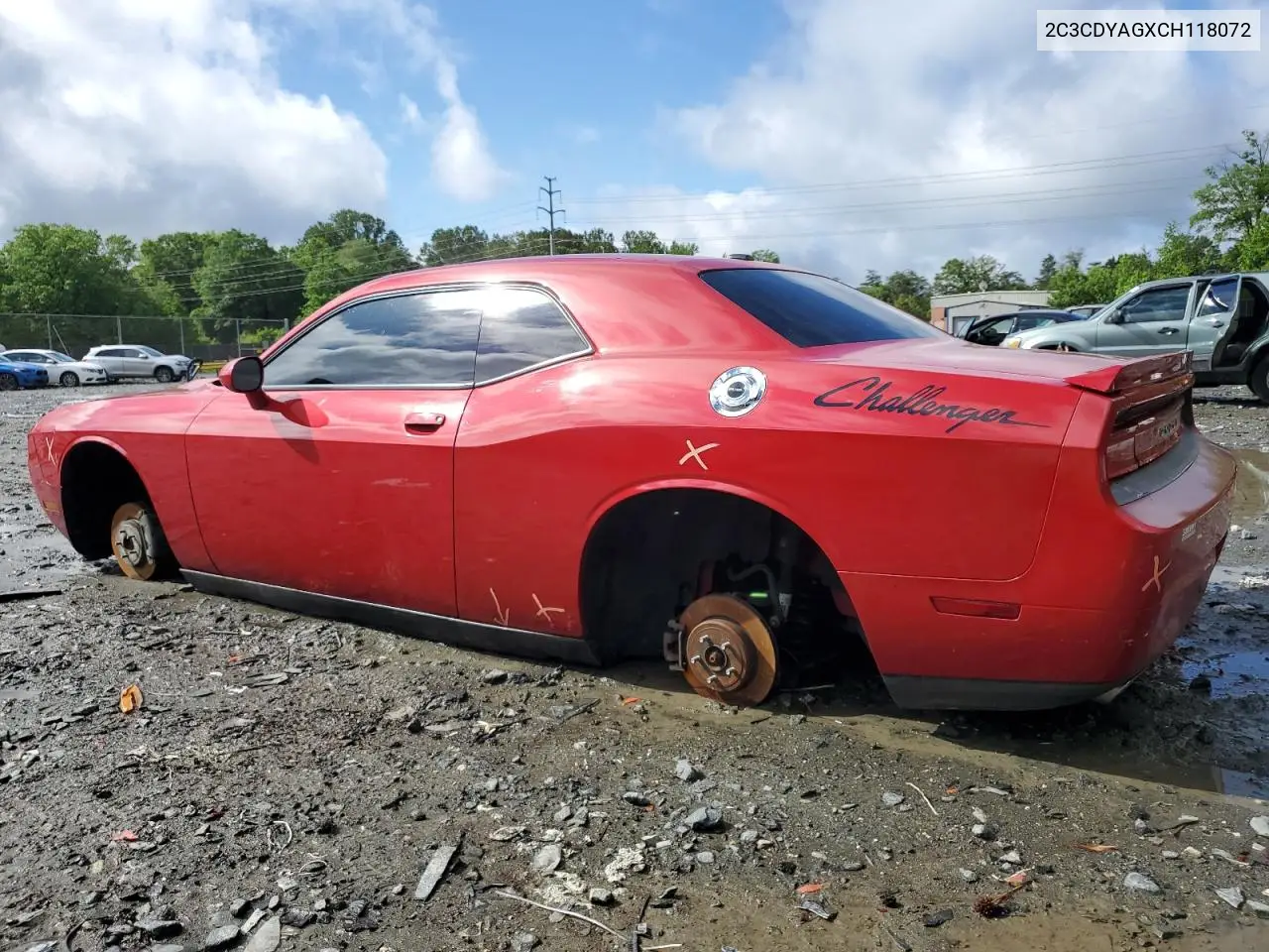 2012 Dodge Challenger Sxt VIN: 2C3CDYAGXCH118072 Lot: 55815585