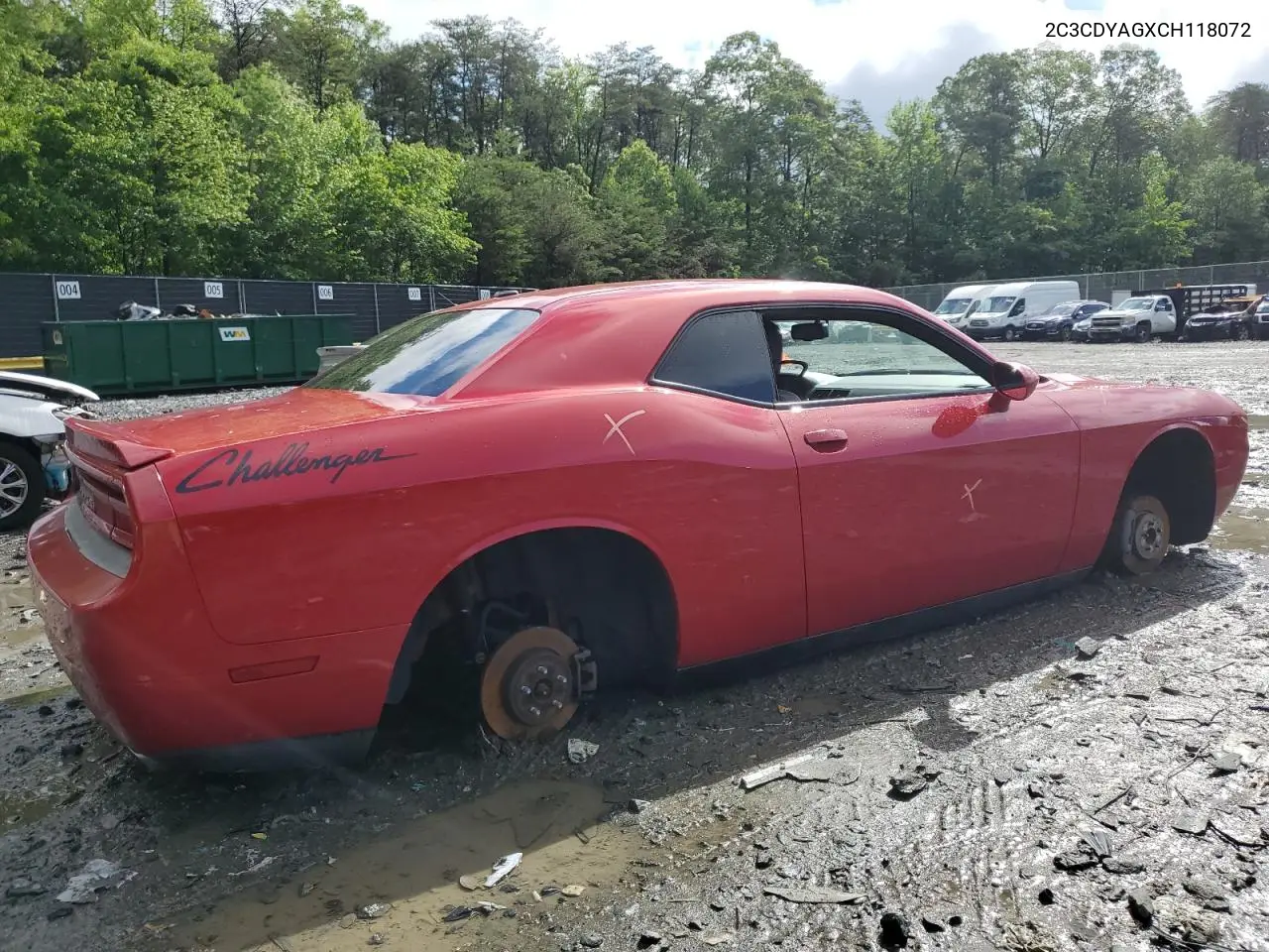 2012 Dodge Challenger Sxt VIN: 2C3CDYAGXCH118072 Lot: 55815585