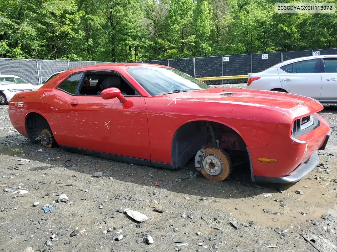 2012 Dodge Challenger Sxt VIN: 2C3CDYAGXCH118072 Lot: 55815585