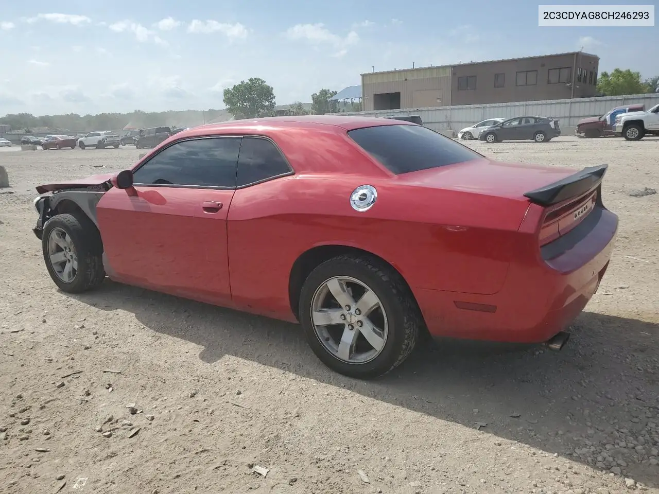 2012 Dodge Challenger Sxt VIN: 2C3CDYAG8CH246293 Lot: 62316065