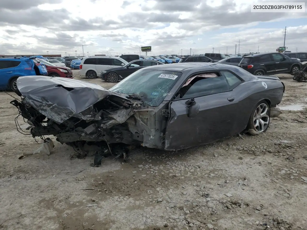 2015 Dodge Challenger Sxt Plus VIN: 2C3CDZBG3FH789155 Lot: 47577025