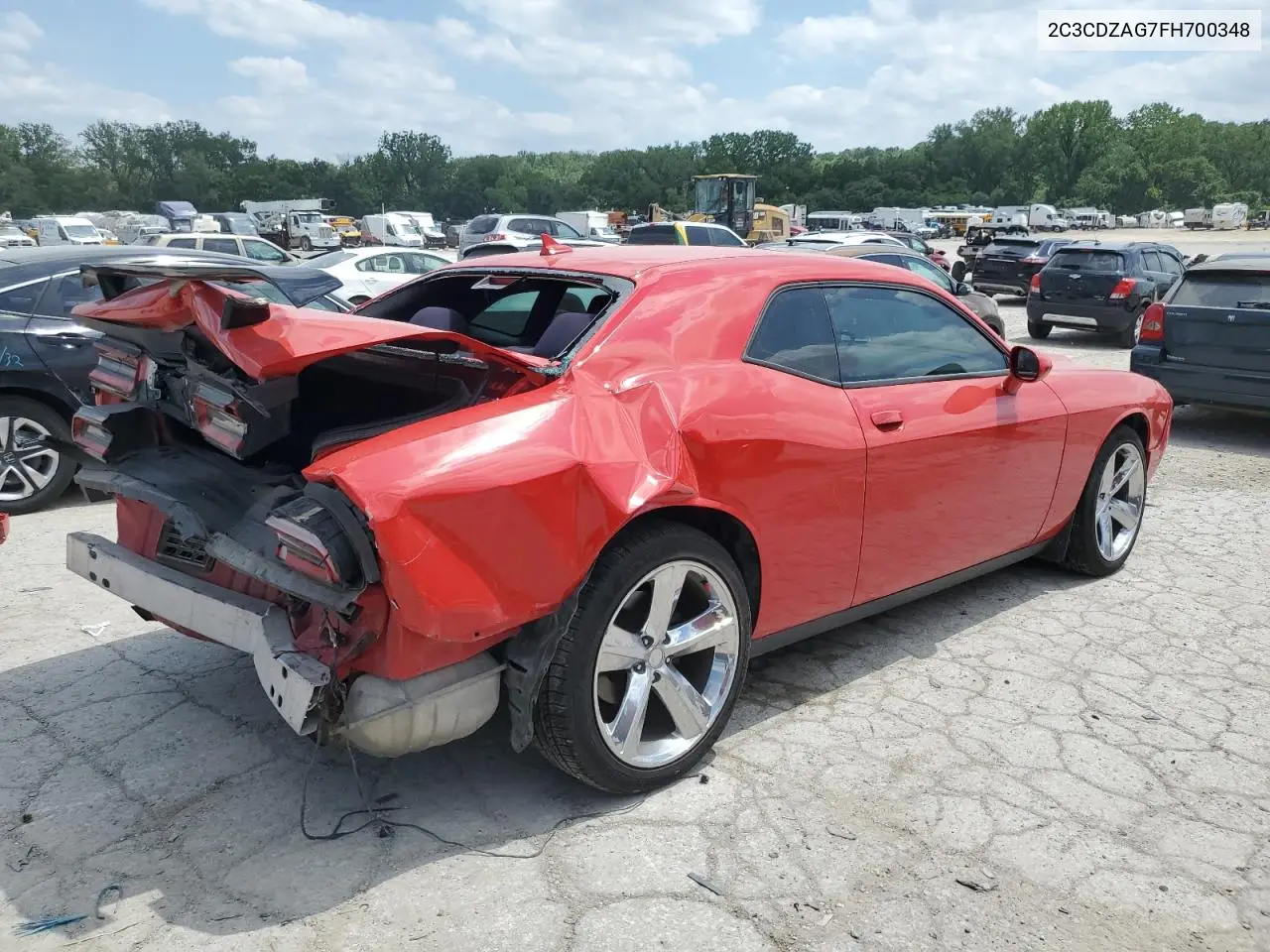 2015 Dodge Challenger Sxt VIN: 2C3CDZAG7FH700348 Lot: 56717545